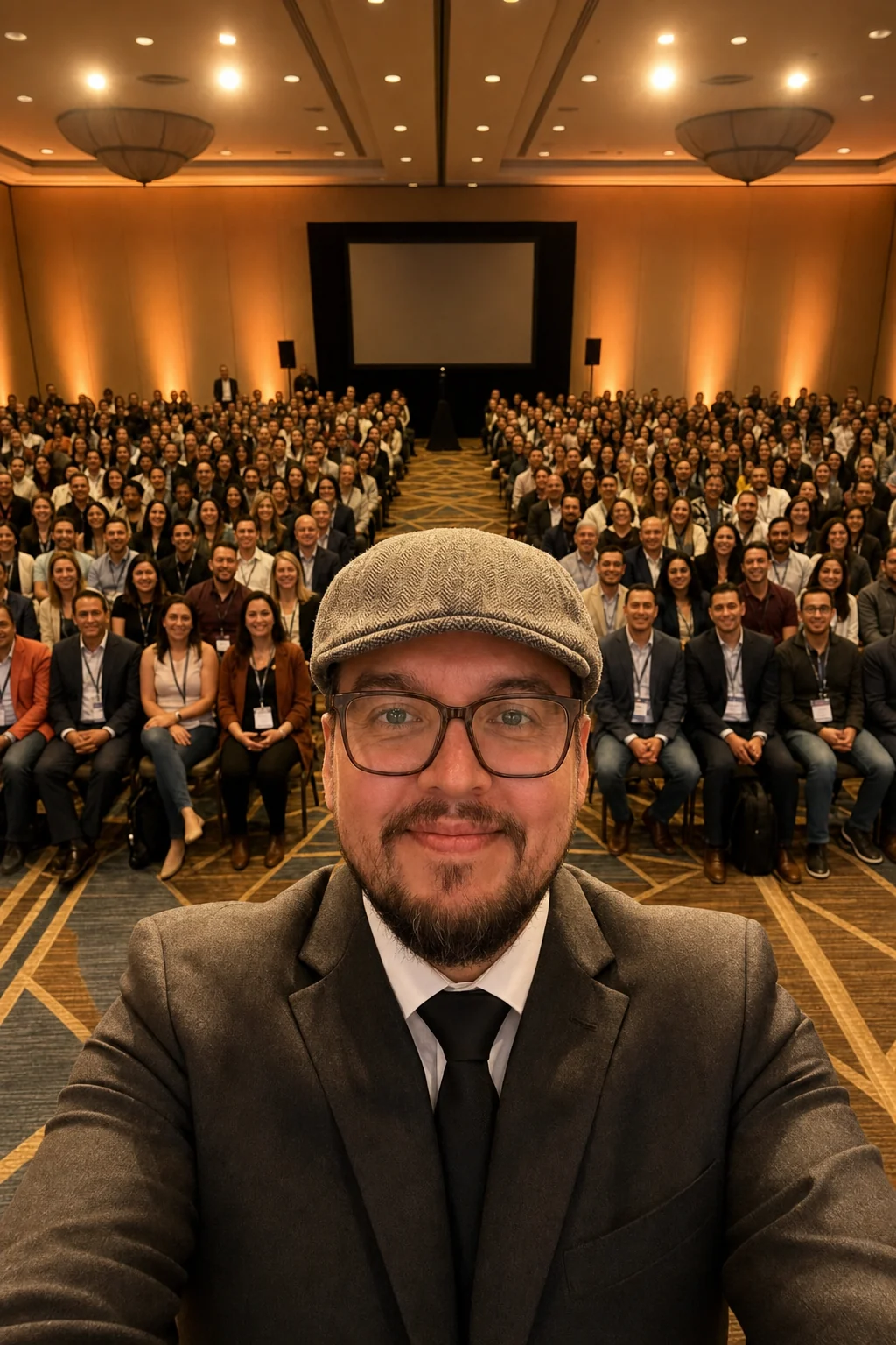 Edgar Bolivar in front of a conference audience